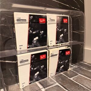 Ray-Ban Black and Cream Packaging